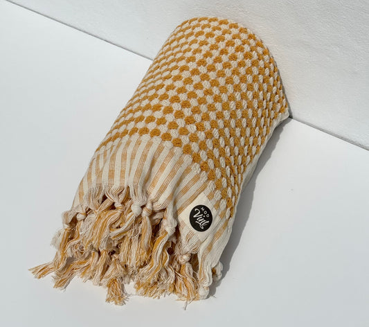 Mustard Handloom Turkish Towel